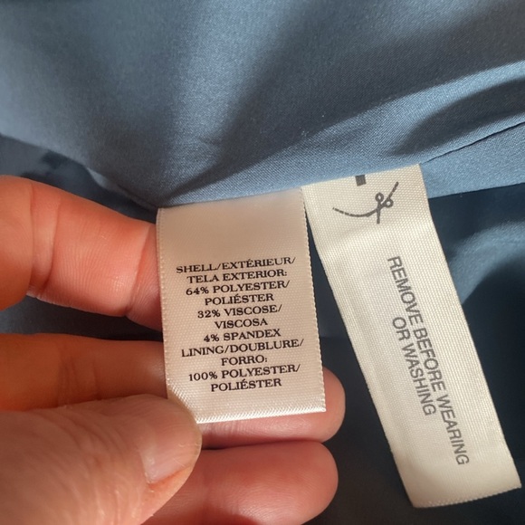 Ann Taylor slate blue dress with flare. - Picture 7 of 7